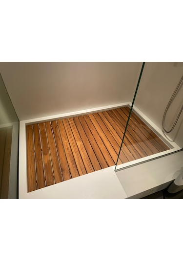 Katlanabilir Ahşap Duş Izgarası (Teak Ağacı)