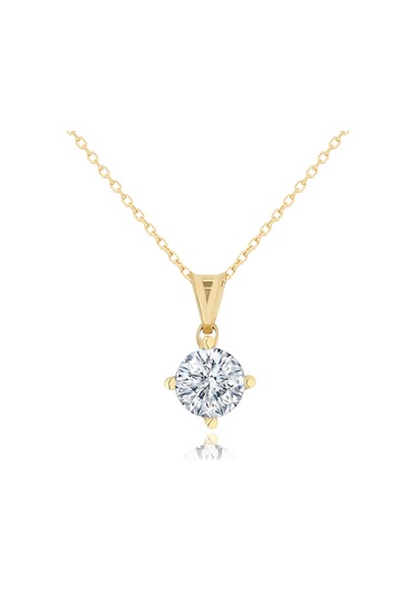 Chavin 1 Carat Swarovski Tektaş Gümüş Kadın Kolye Dh16Sr
