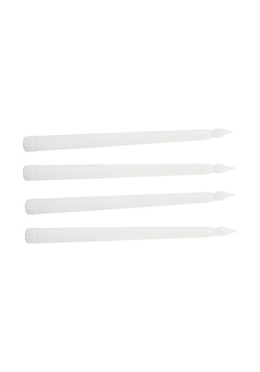 Kosona 4'lü Paket Led Mum Işıkları - Sıcak Işık, Ateşsiz, Ev/sınıf/parti Dekorasyonu, Plastik, Pil Yok Bz2902-w Beyaz