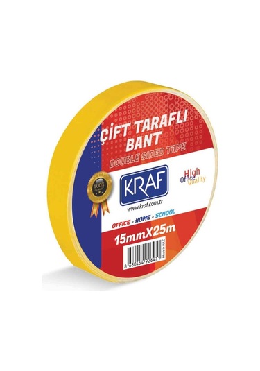 Kraf 2515G Çift Taraflı Bant 15 MM x 25 M