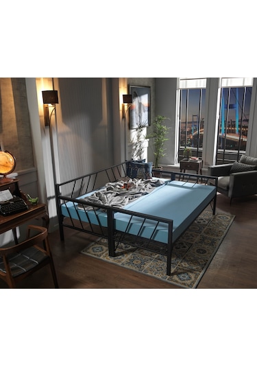 Bedliga Glory Yavrulu Daybed Tek-Çift Kişilik Metal Karyola Siyah