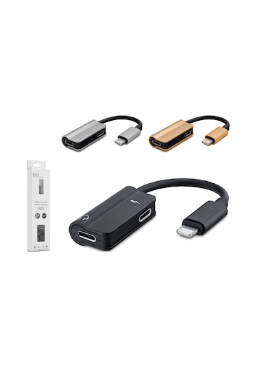 Lightning Şarj & Kulaklık Dönüştürücü Çoklayıcı Kablo Hub