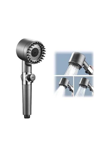 Bosphorusboutique02 2023 Yeni Masaj 3 Ayarlanabilir Filtreli Duş Başlığı Modu Gri, Tıkanma Önleyici Gri
