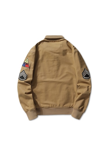 Sonbahar Retro İş Kıyafetleri Hava Kuvvetleri Erkek Pilot Ceketi Mavi