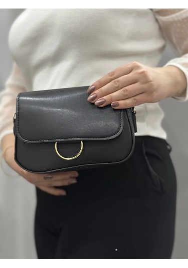 Biçomi Siyah Cilt Mossi Çanta Siyah