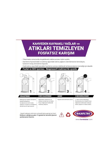 Kafiltro Nespresso Temizlik Kapsülü 5 Kapsül