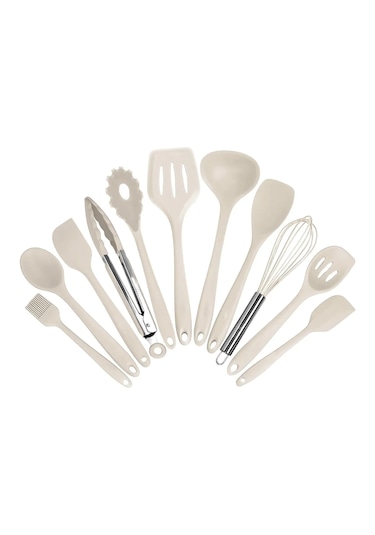 Salvatore 10 Parça Spatula Set Vanilya
