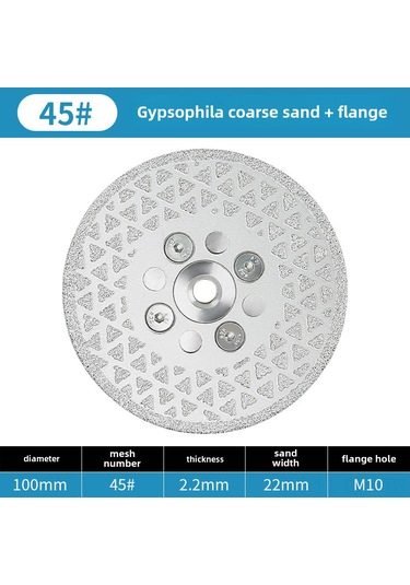 Dofolink Chuan Xing 10cm Elmas Taş Kesme Ve Taşlama Diski - Mermer, Granit, Kuvarsit İçin 45 Kaba Zımpara - Dayanıklı Ve Hassas İşleme