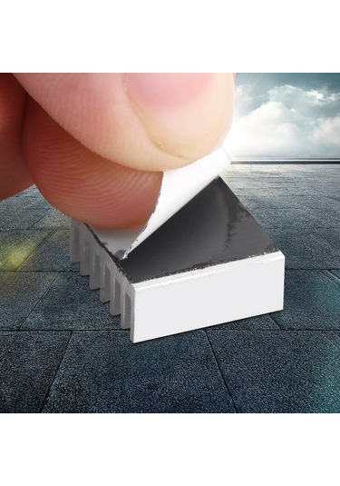 Kangvka 12 Adet 14x14x6mm Alüminyum Isı Emici, Arka Yapışkanlı, Yüksek Isıiletkenliği, Led Ve Bilgisayar Donanımı İçin