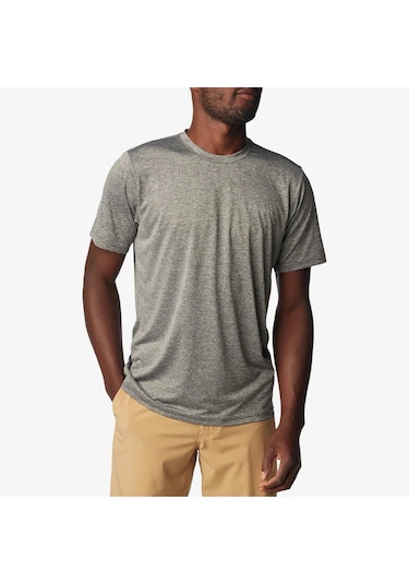 Columbia Ao1419 Hike Crew Erkek Kısa Kollu T-shirt 1990391011 Gri