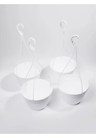 Ho'me 4'lü Asılı Dış Mekan Çiçek Saksı Seti, 7 Litrelik 4 Parç 373613013