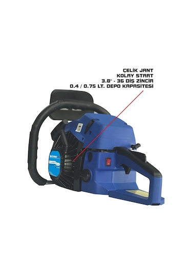 Staxx Turbo 650 Benzinli Ağaç Kesme Bıçkı Testeresi 52cc 4.3hp