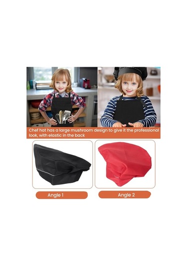 Ulzyvf Yemek Ve Siyah Siyah Seti Şapka Pişirme Parça Önlük Kırmızı Kırmızı Fırınlama Çocuk Beyaz Beyaz 6 + + & & Vq Beyaz - Siyah - Kırmızı