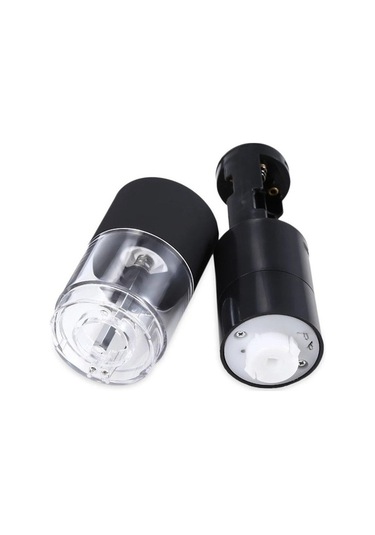 Besthome1 Led Işıkli Elektrikli Tuz Karabiber Ot Değirmeni Öğütücü Mutfak Aracı Baharat Değirmeni Siyah