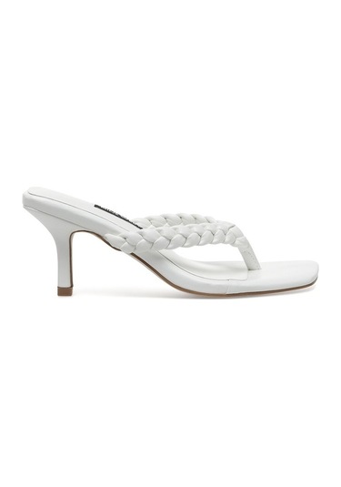 Nine West Orve 2Fx Kadın Topuklu Terlik-Beyaz
