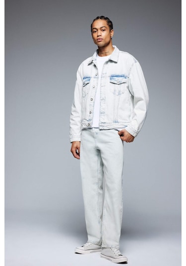 DeFacto %100 Pamuk Relaxed Slouchy Fit Rahat Beli Lastikli Rahat Kesim Dar Paça Siyah Jean Pantolon B8321AX25SPNM63