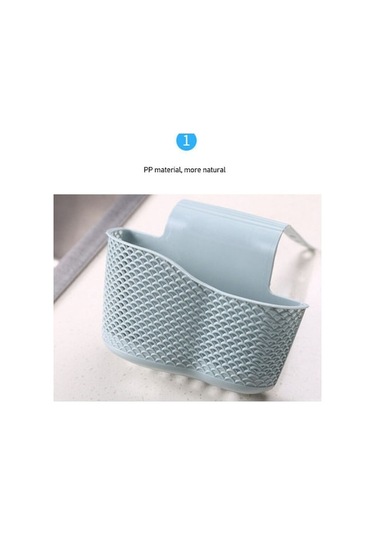 Besthome1 Küçük Mutfak Sulama Kranı Aparatı - Sprey Temizleyici, Süpürge, Sabun Kutusu Organize Edici Rak - Gri Abs Plastik - 1 Yeşil