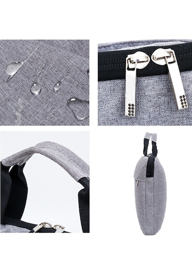 Taşınabilir Çok Fonksiyonlu Dizüstü Bilgisayar Çantası 14.1 inch Gri