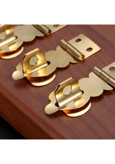 6 Adet Vidalı Pirinç Asma Kilit Hasp Yakalama Toka Dayanıklı Ahşap Kutu