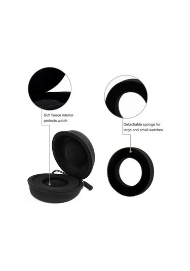 Dofolink Eva Nilon Sert Kasa Saat Çantası - Şok Ve Darbeye Dayanıklı, Taşınabilir Seyahat Ve İş Seyahatleri İçin, Zıplayıcı Kilitli, Siyah Siyah