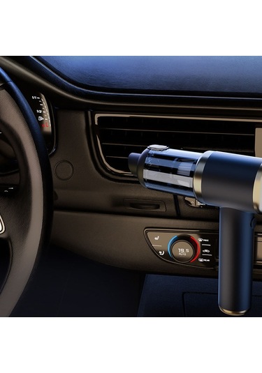 Araba Elektrikli Süpürge Elektrikli Süpürge Üfleyici Çift Amaçlı Kablosuz Mini Elektrikli Süpürge Siyah Altın