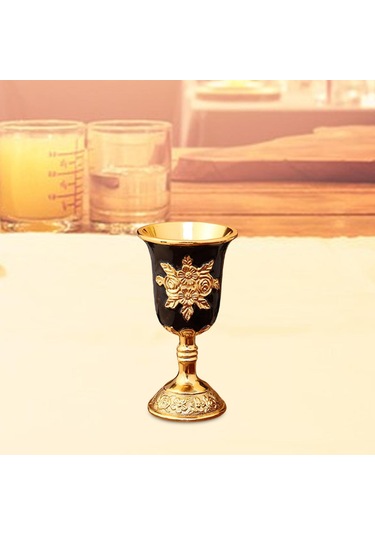 Homyl Avrupa Kadeh Mini Yaratıcı Vintage Şarap Kadehi Siyah Siyah