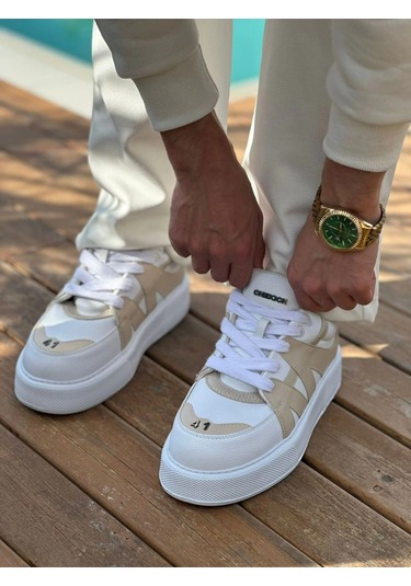 Ch2407 - Cbt Star-x Erkek Spor Ayakkabı Beyaz / Bej Çok Renkli