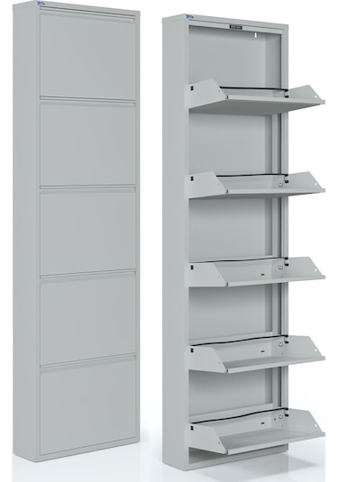 Ceha 5'li Metal Ayakkabılık - Gri K.AYK-5 /AB7035