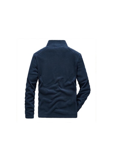 Yeni Polar Astarlı Ve Kalınlaştırılmış Erkek Sıcak Polar Ceket Gri