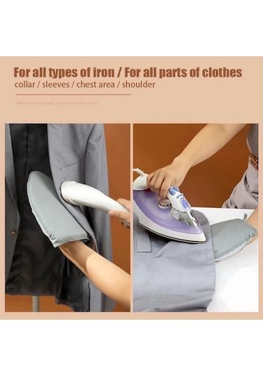 Fochsia Mini Ütü Tahtası Taşınabilir Mavi Kare Desenli Anti-sıçrama Ev Ütü Masası