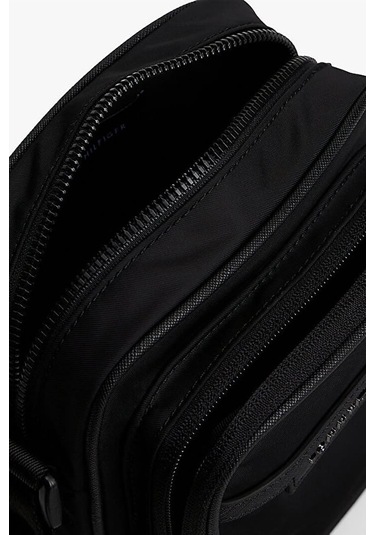 Erkek Th Repreve Logolu Mini Postacı Çantası - Siyah Triple Black