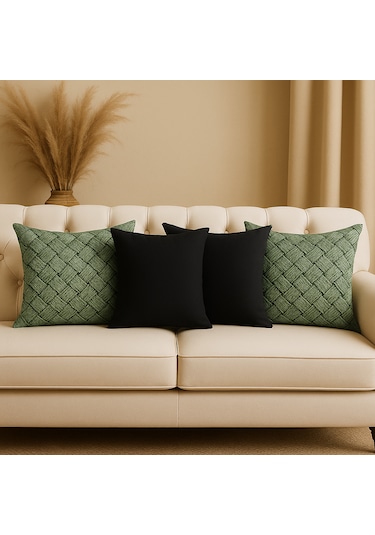 4'lü Bohem Tarzı Duck Kumaş Dekoratif Kırlent Kılıfı Seti 4 Al 3 Öde 45 x 45