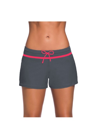 Mufunye Bayan Yazlık Düz Paça Mayo Şortu İç Astar Gri Pembe Cn:xl Diğer