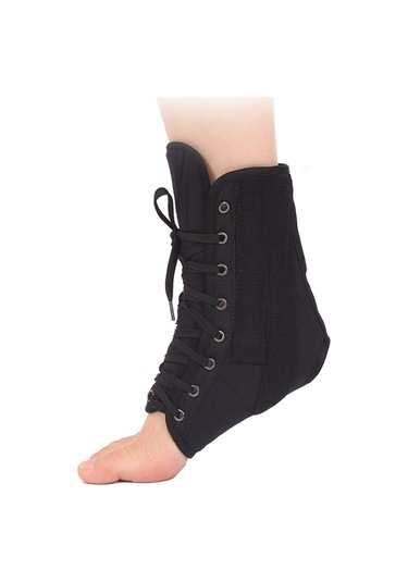 Sones S Malüminyum Plaka Stili Ayak Bileği Sabitleme Kemeri Siyah