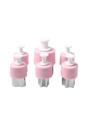 Yeşil 6 Adet Sebze Kesici Şekiller Seti Paslanmaz Çelik Pres Tipi Mini Kurabiye Kesici Çerez Pasta Damga Kalıp Kesiciler 56988870