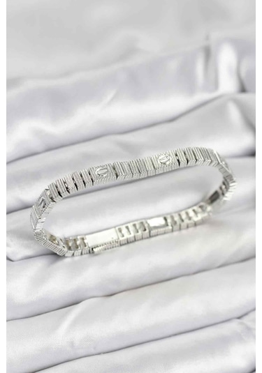 Gümüş Renk Vıp Seri Bileklik Çok Renkli