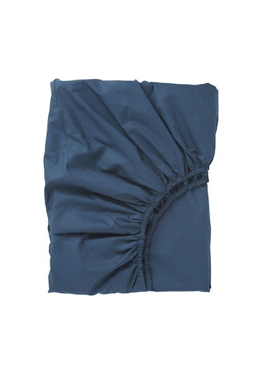 Çift Kişilik Lastikli Çarşaf Koyu Mavi Renk Meridyendukkan 160x200 Cm Pamuk-liyosel