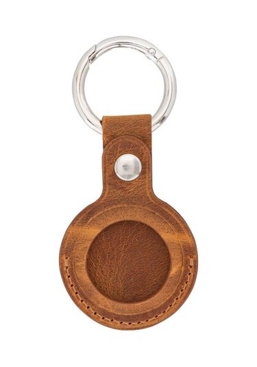 Airtag Uyumlu Deri Anahtarlık, G19 Taba