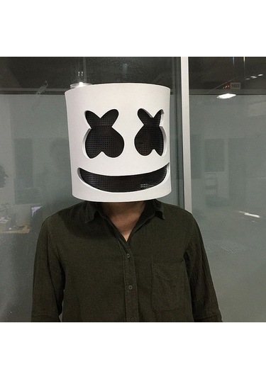 Marshmello Maskesi Dj Baş Örtüsü Cosplay Kaskı Parti Kostüm Aksesuarı  Aksesuarları