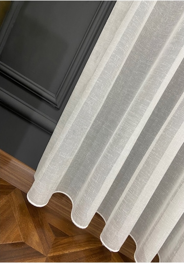 Evdepo Home Kullanıma Hazır Keten Tül Perde (540676525)
