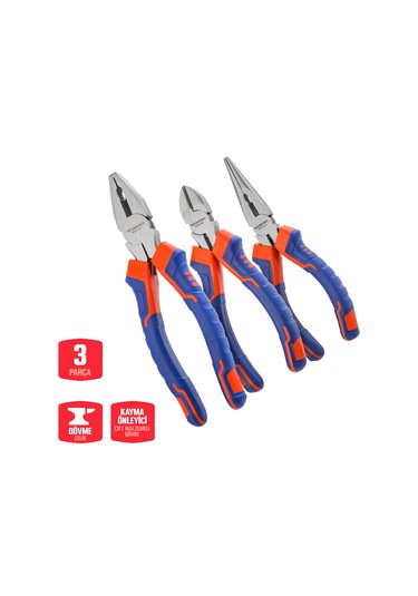 Workpro Wp201007 200mm/160mm Profesyonel 3 Lü Pense Seti