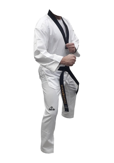 Yiğitspor Dae Do Ultra Taekwondo Elbisesi & Daedo Siyah Yaka Elbise Beyaz