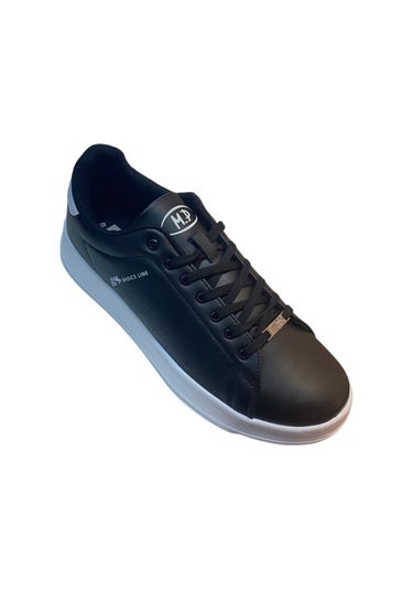 M.p. 232-1255 Bn Erkek Siyah-beyaz Cilt Günlük Spor Ayakkabı-siyah Siyah