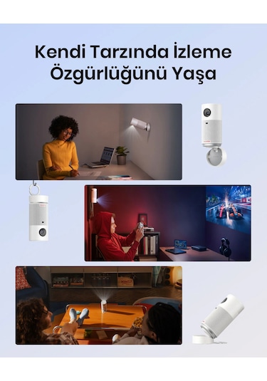 Anker Nebula Capsule Air Taşınabilir Projeksiyonlu Hoparlör Beyaz D4112