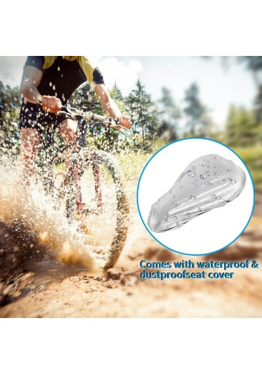 Homyl Bisiklet Eyer Örtüsü Kaymaz Yumuşak Cruiser Açık Mavi Mavi