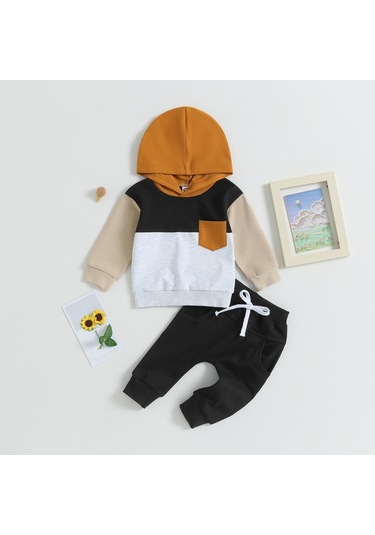 Siyah Yürümeye Başlayan Erkek Bebek Giysileri 3 6 9 12 18 Ay 2t 3t Renk Bloğu Hoodie Pantolon Seti Güz Kış Kıyafet Giyim 2 - 3 Yaş Siyah Siyah Yürümeye Başlayan Erkek Bebek Giysileri 3 6 9 12 18 Ay 2t 3t Renk Bloğu Hoodie Pantolon Seti Güz Kış Kıyafet Giyim 2 - 3 Yaş Siyah