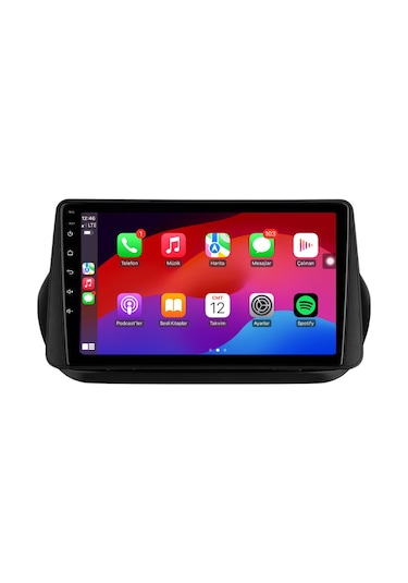 Fiat Fiorino Araç Multimedya Android Ekran Carplay Navigasyon Double Teyp 4+64 9" 08-12 Black Blueway