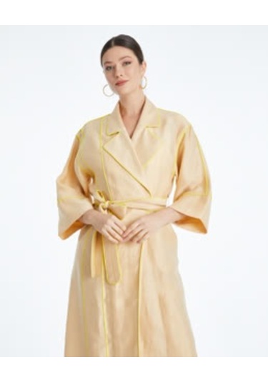 Kadın Biyeli Kap - Bağlama Kemer Detaylı - Modern Ve Şık - Günlük Ve Özel Günlerde Kullanım İçin Kap Bej Kadın Biyeli Kap - Bağlama Kemer Detaylı - Modern Ve Şık - Günlük Ve Özel Günlerde Kullanım İçin Kap Bej