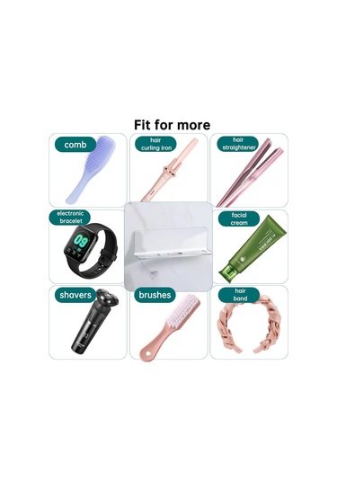 Hfambition Banyo Saç Fırçası Tutucusu - Şeffaf Akrilik Duvar Tipi Organizatör - Saç Araçları Depolama Kutusu Şeffaf