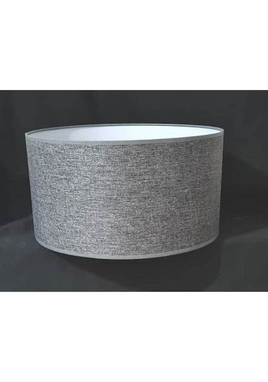 Gri Abajur Başlığı Silindir Kumaş Çap 30 Cm A865 Gri